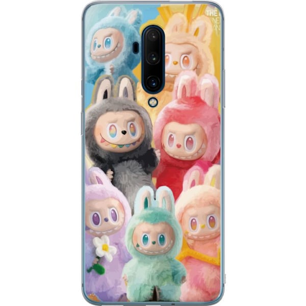 OnePlus 7T Pro Genomskinligt Skal Labubu Sketch Style – Handritat monster i tusch