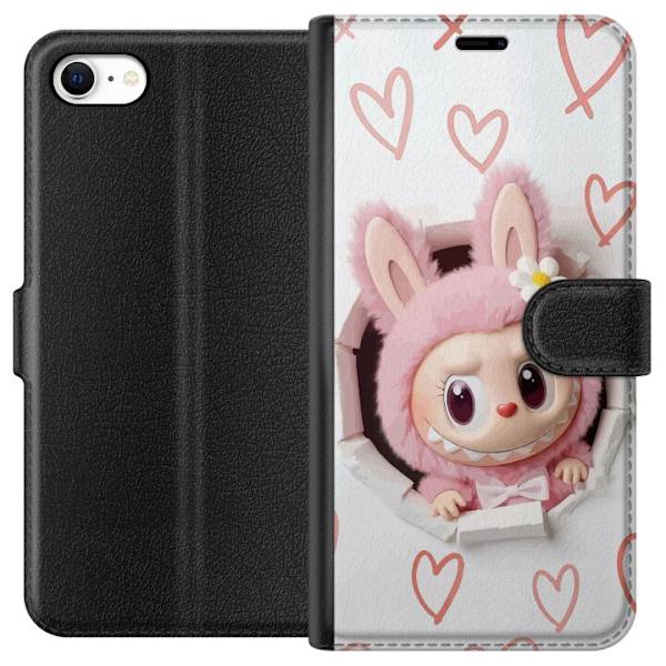 Apple iPhone 6 Lompakkokotelo Labubu Sydän Taustakuva Pop Mart Rakkausteema Hahmodesign Suosittu Motiivi Keräilytaideteossarja