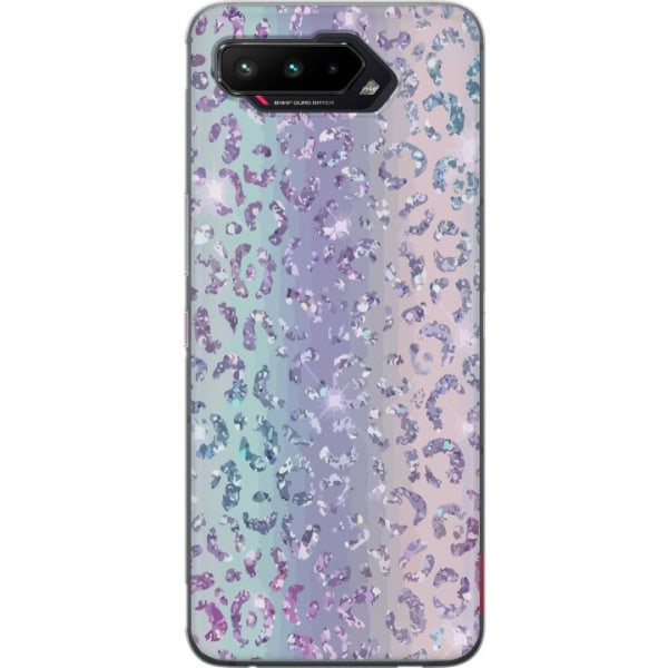Asus ROG Phone 5 Gennemsigtig cover Glitter Leopard