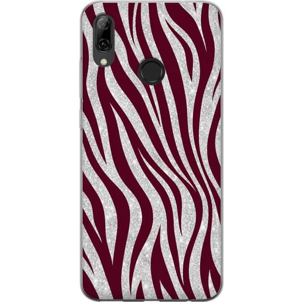 Kompatibelt Mobilskal till Huawei P smart 2019 Vinröd zebra röd