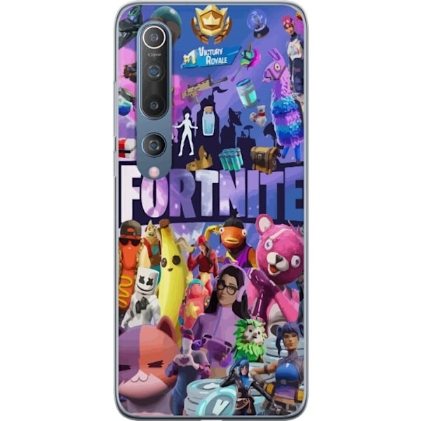 Xiaomi Mi 10 5G Gennemsigtig cover Fortnite Skins Emotes Battl