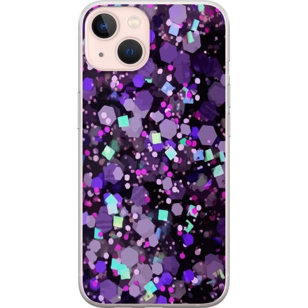 Kompatibelt Mobildeksel til Apple iPhone 13 mini Lilla Glitter