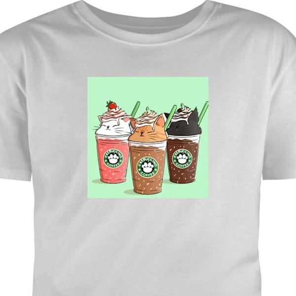 T-shirt til Voksen | Klassisk Voksen T-shirt Catpuccino grå XL