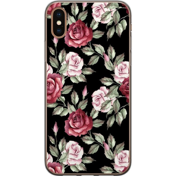 Apple iPhone XS Max Genomskinligt Skal Blommor