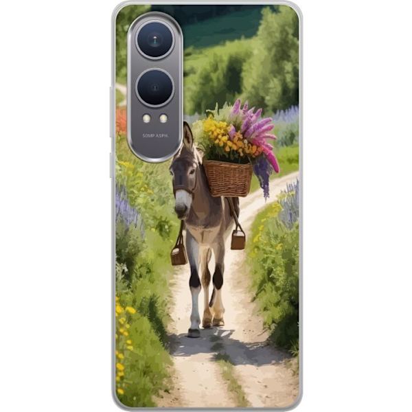 OnePlus Nord CE4 Lite Genomskinligt Skal Åsna Djurmotiv Rolig Design Naturmotiv Populär Dekor Humor Grafiskt Djurtema Exotiskt