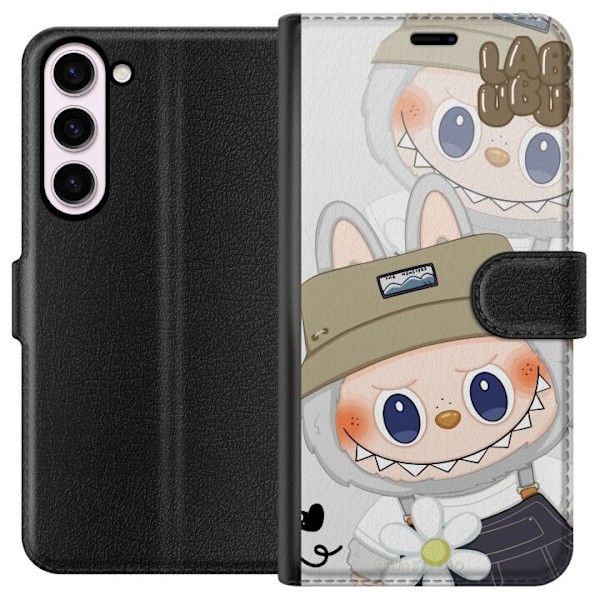 Samsung Galaxy S23+ Lompakkokotelo Labubu Minimal Mood - Yksinkertainen ja tyylikäs hirviösuunnittelu
