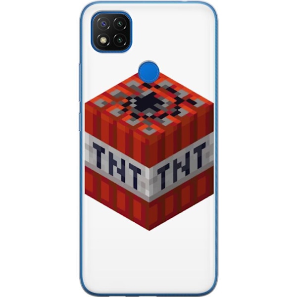 Xiaomi Redmi 9C NFC Läpinäkyvä kuori Minecraft TNT
