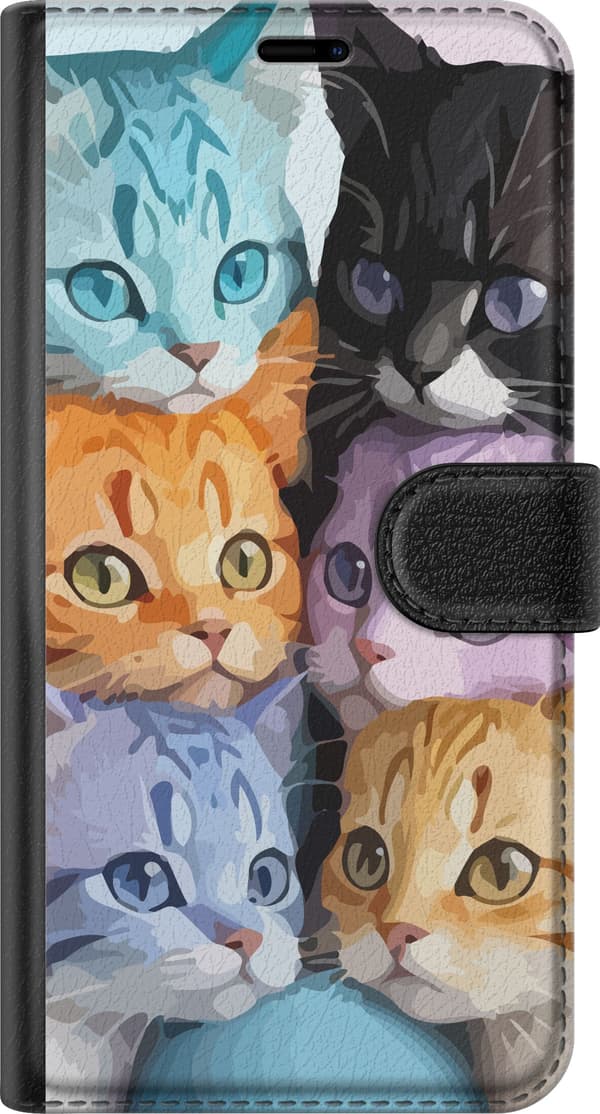 Kompatibel Tegnebogsetui til OnePlus 8T Farverige Katte