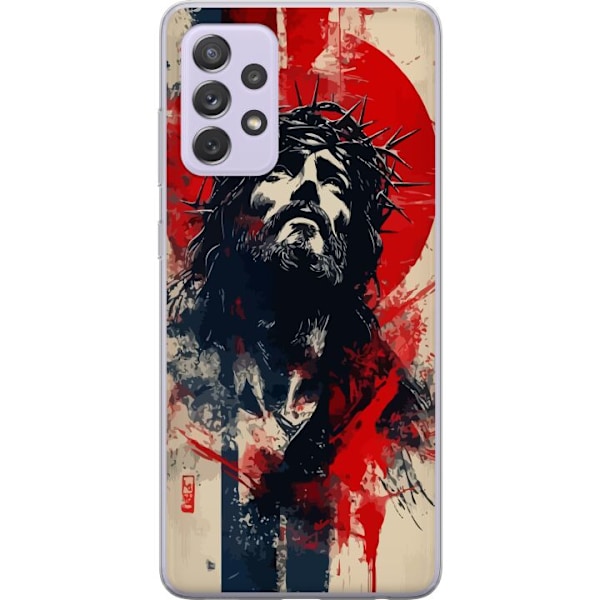 Samsung Galaxy A52s 5G Genomskinligt Skal Jesus med kors – kristet motiv med stark symbolik om tro och hopp