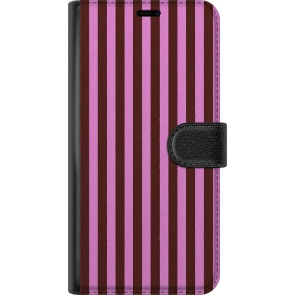 Kompatibelt Lommeboketui til Sony Xperia 10 IV Rosabrune striper rosa
