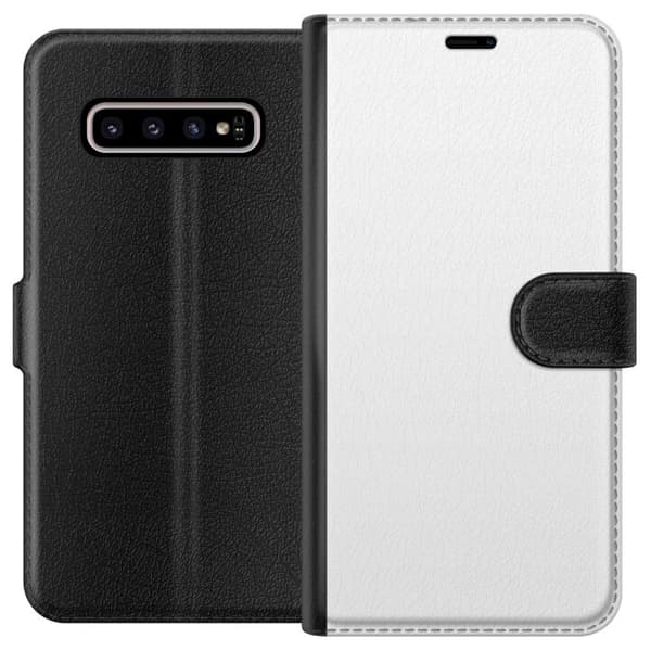 Kompatibelt Lommeboketui til Samsung Galaxy S10+ Hvit