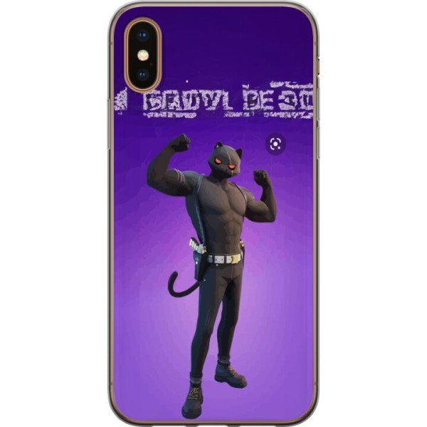 Apple iPhone XS Läpinäkyvä kuori Fortnite - Meowscles