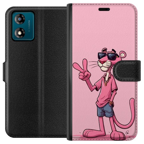 Motorola Moto E13 Tegnebogsetui Pink Panter Peace