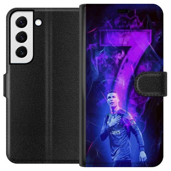 Samsung Galaxy S22+ 5G Plånboksfodral Ronaldo 7 – Fotbollslegend i Action för Fans
