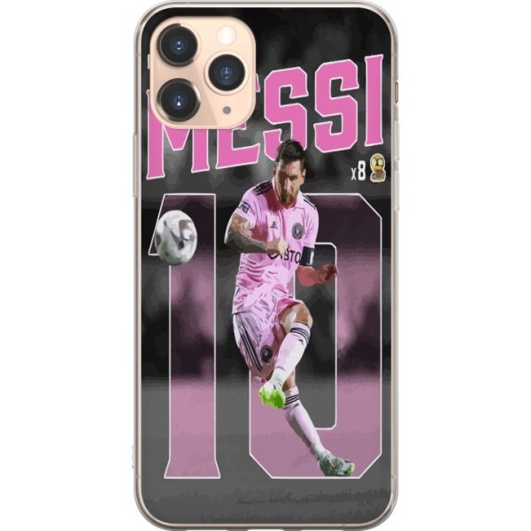 Apple iPhone 11 Pro Genomskinligt Skal Lionel Messi - Rosa