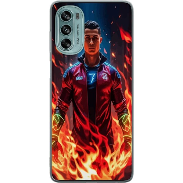 Motorola Moto G62 5G Genomskinligt Skal Ronaldo Inferno – fo