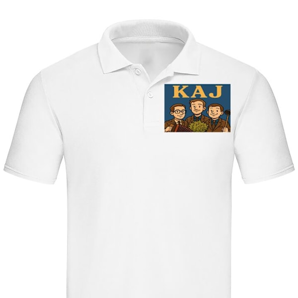 Poloshirt til Voksen | Elegant Poloshirt Kaj Bara Bada Bastu Hvid Lille