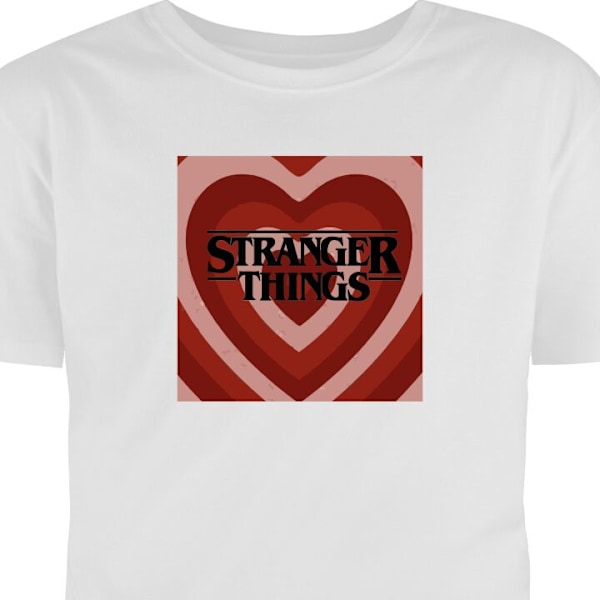 T-shirt til Voksen | Klassisk Voksen T-shirt Stranger Things hvid XXL