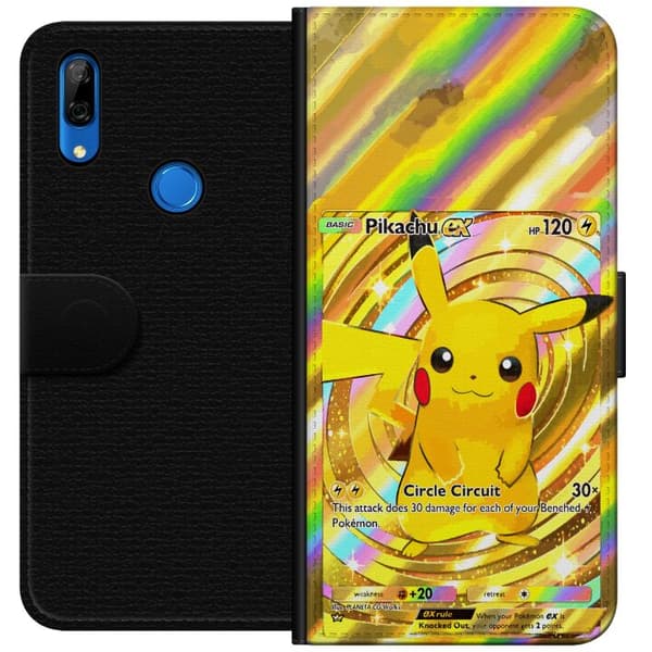 Kompatibelt Lommeboketui til Huawei P Smart Z Gullig Pikachu EX samlebilde med regnbueeffekter gull