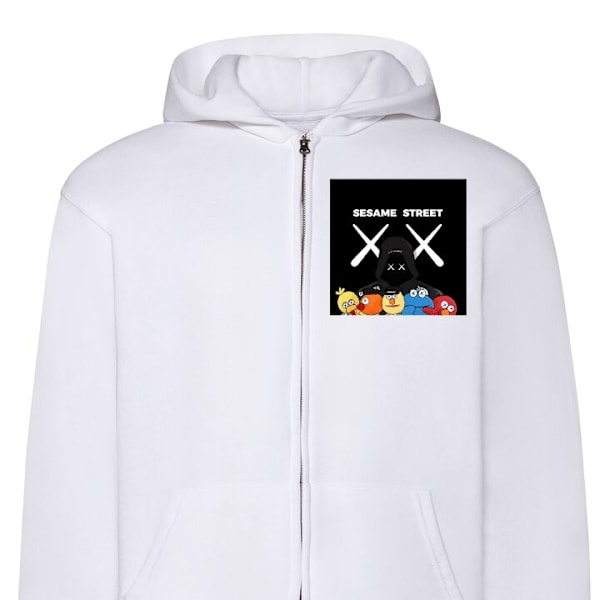Zip-Hoodie | Hættetrøje med Lynlås til Voksne XXX The Muppe hvid L
