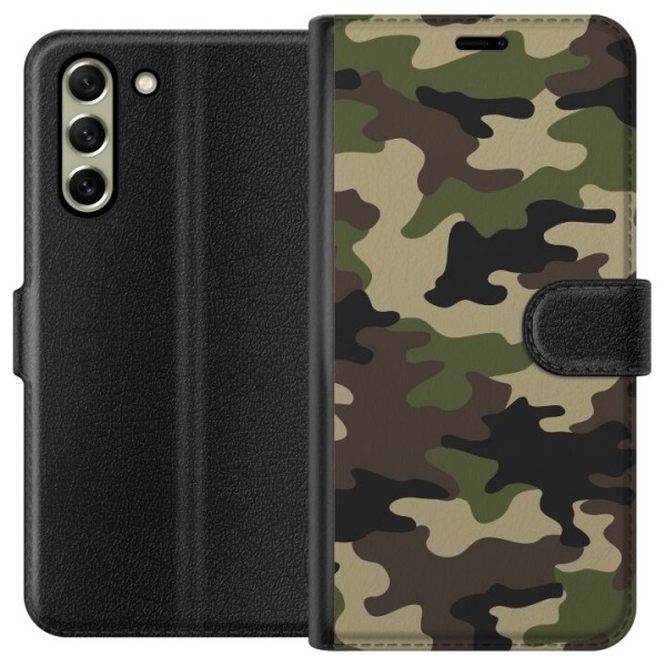 Samsung Galaxy S21 FE 5G Lompakkokotelo Metsä camo