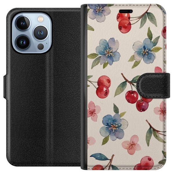 Apple iPhone 13 Pro Lommeboketui Bær & Blomster - mønster me