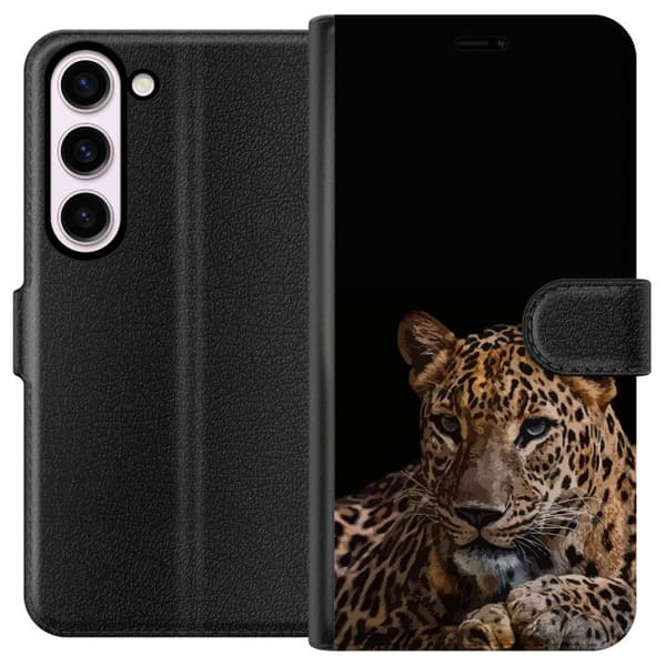 Kompatibelt Plånboksfodral till Samsung Galaxy S23 Leopard
