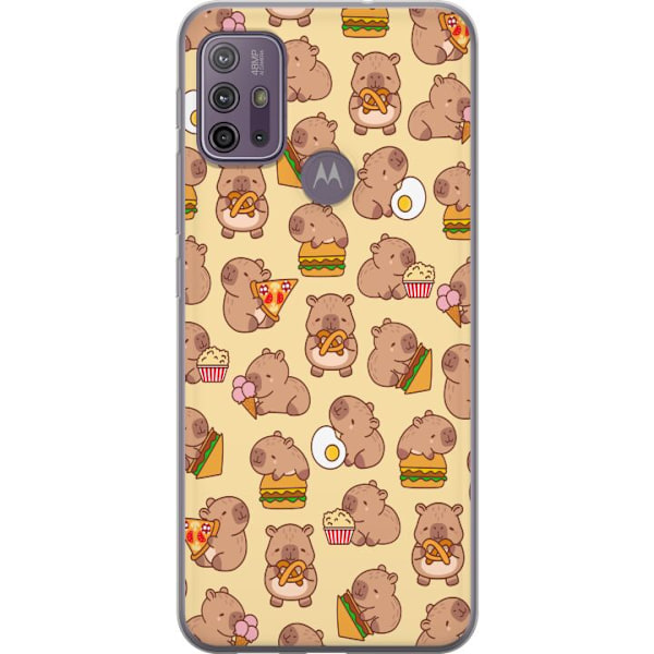 Motorola Moto G10 Läpinäkyvä kuori Kawaii capybara puhelinkotelo useilla söpöillä hahmoilla