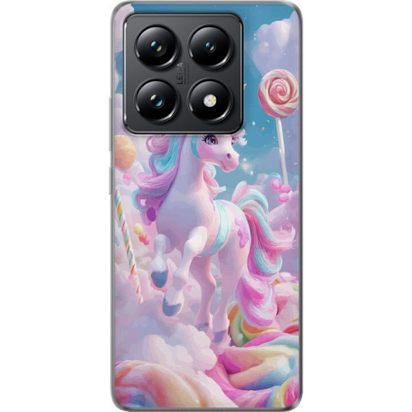 Xiaomi 14T Läpinäkyvä kuori Yksisarvinen Candy Pastel Kawaii Suunnittelu Söpö Suosittu Väri Graafinen Trendi Lapsen Teema Fantasia Taide