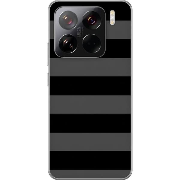 Kompatibelt Mobildeksel til Xiaomi 15 Pro Svartgrå striper svart