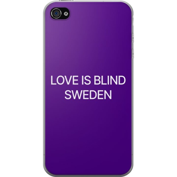 Apple iPhone 4 Gennemsigtig cover Kærlighed er Blind