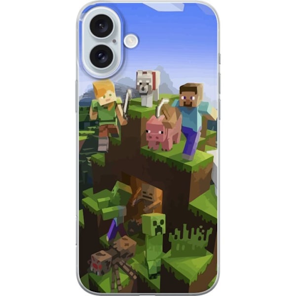 Apple iPhone 16 Plus Gennemsigtig cover MineCraft