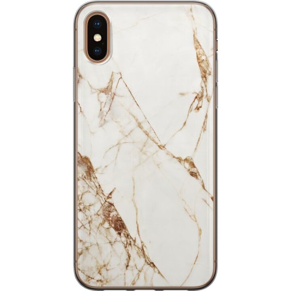 Apple iPhone XS Genomskinligt Skal Vit marmor