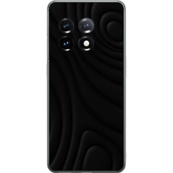 OnePlus 11 Läpinäkyvä kuori Tummat Aallot