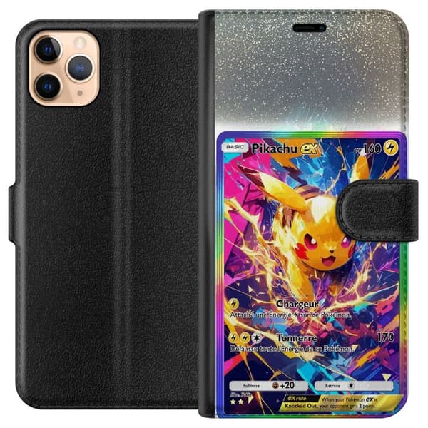 Kompatibelt Lommeboketui til Apple iPhone 11 Pro Max Pikachu gul