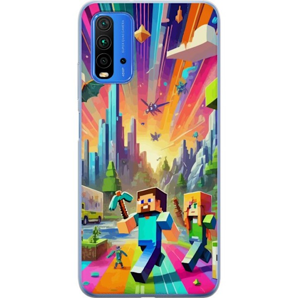 Xiaomi Redmi 9T Genomskinligt Skal Fortnite vs Minecraft