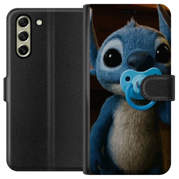 Samsung Galaxy S21 FE 5G Plånboksfodral Stitch & Napp – babytema med söt karaktär