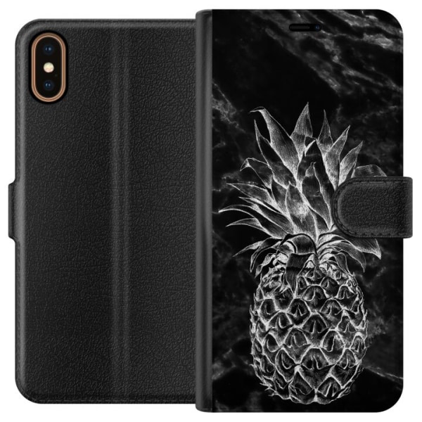 Apple iPhone XS Plånboksfodral Marmor Ananas