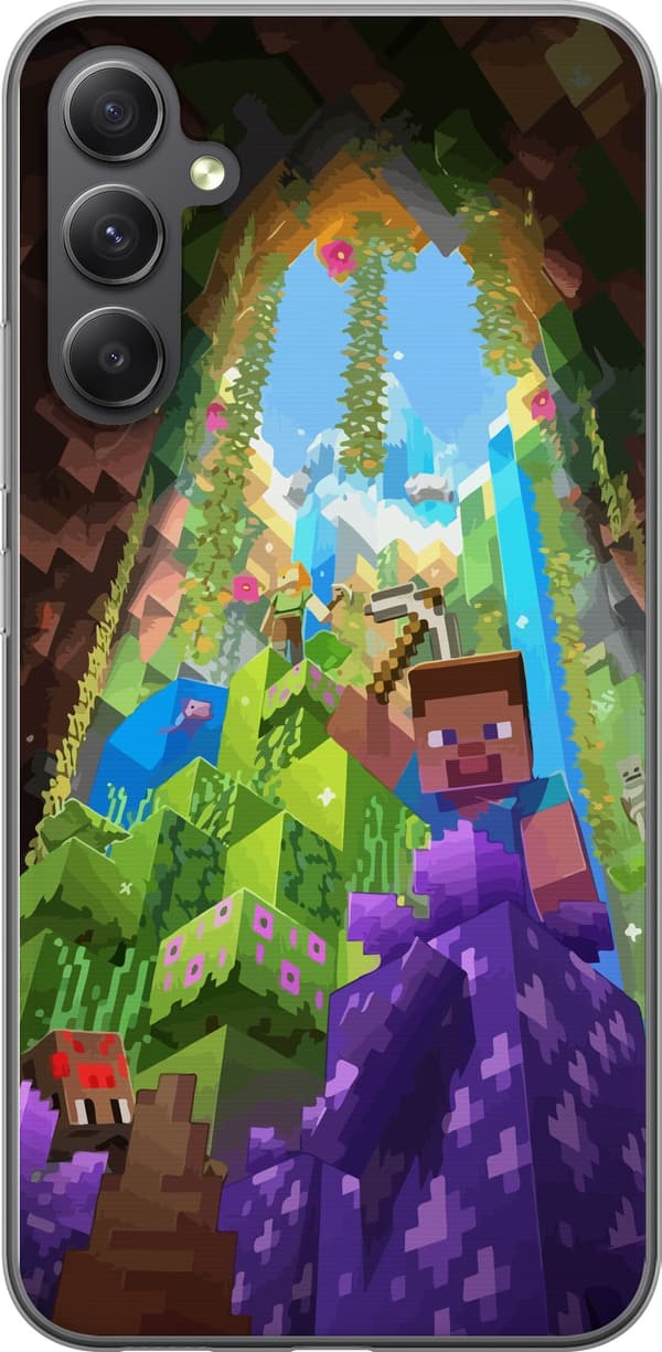 Kompatibelt Mobildeksel til Samsung Galaxy A35 Minecraft