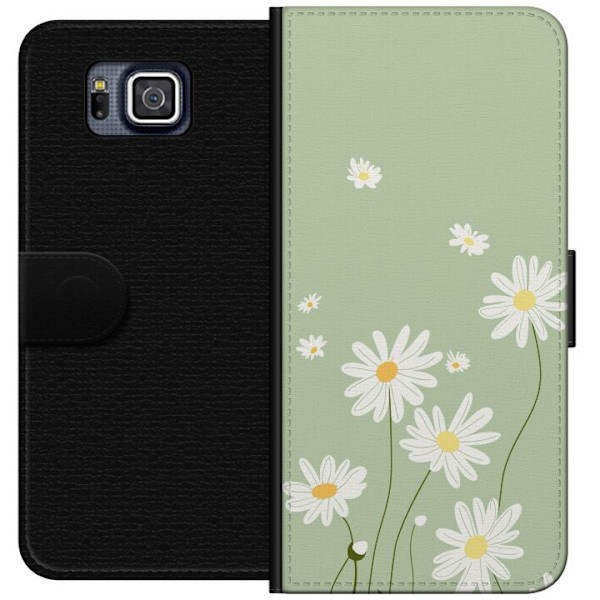 Samsung Galaxy Alpha Plånboksfodral Prästkragar – blommigt mönster i svensk sommarstil