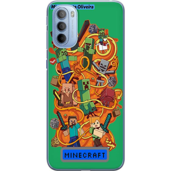 Motorola Moto G31 Gjennomsiktig deksel Minecraft