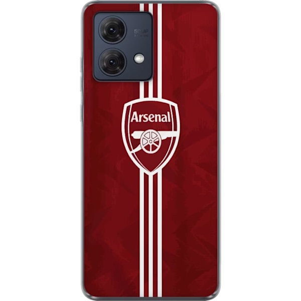 Motorola Moto G84 Läpinäkyvä kuori Arsenal Emblem Jalkapallo Premier League Seuravaakuna Punainen Valkoinen Ikoninen Fanit Lontoo Urheilu Motiivi