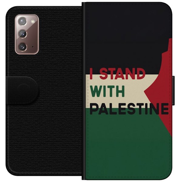Samsung Galaxy Note20 Plånboksfodral Stand with Palestine – solidaritetsdesign med starkt budskap