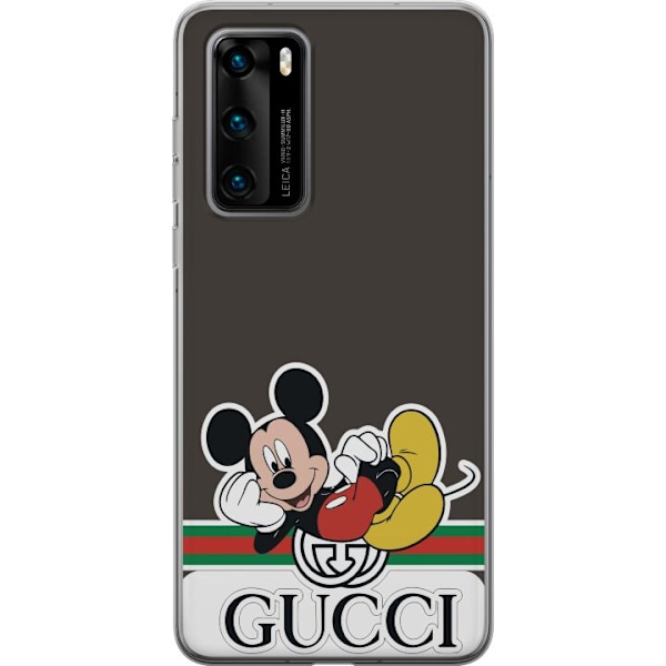 Huawei P40 Läpinäkyvä kuori Gucci Musse Pig