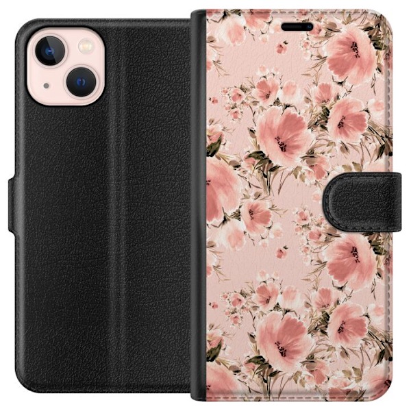 Apple iPhone 13 Tegnebogsetui Blomster