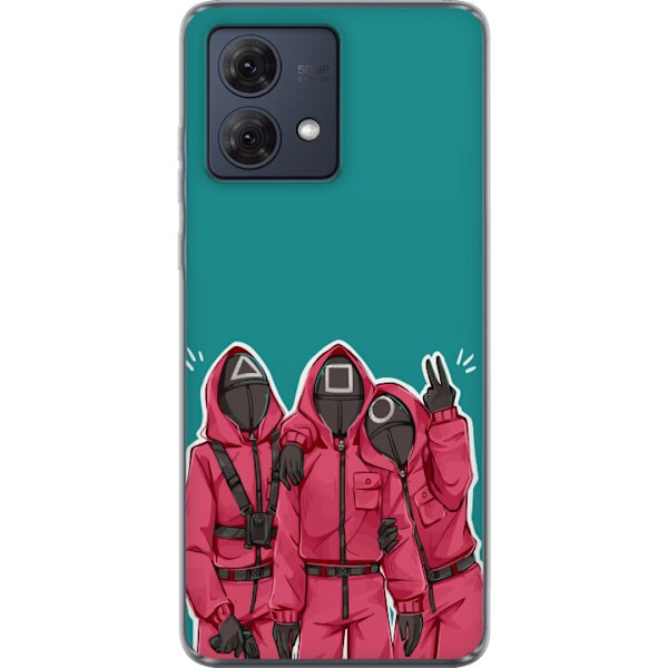 Motorola Moto G84 Läpinäkyvä kuori Squid Game Hahmot Graafinen Suunnittelu Sarjakuvasarjan Hahmot Suosittu TV-Teema Aasialainen Tyyli Jännittävä