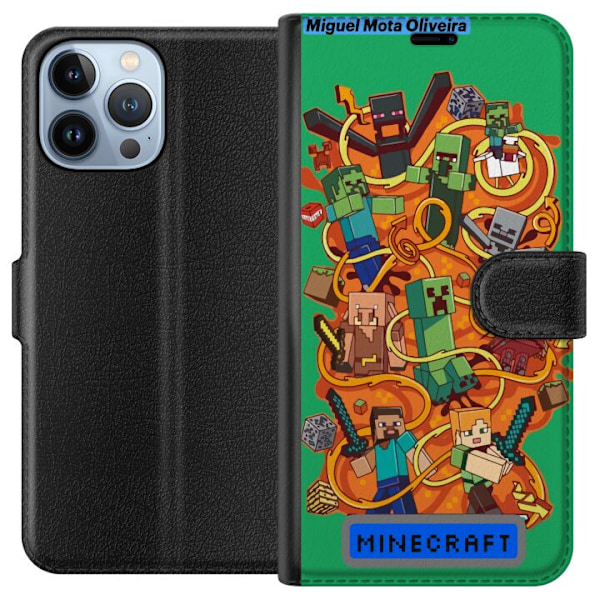 Apple iPhone 13 Pro Max Plånboksfodral Minecraft