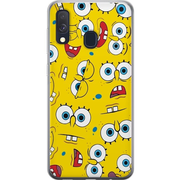 Samsung Galaxy A40 Genomskinligt Skal SpongeBob SquarePants