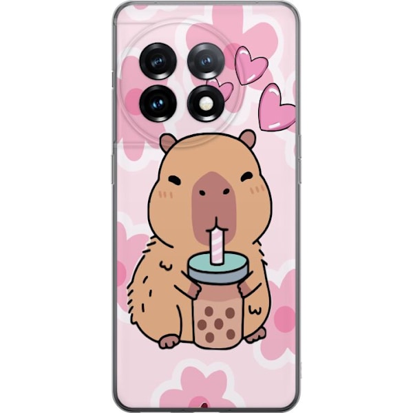 OnePlus 11R Läpinäkyvä kuori Kawaii Capybara Sydän Anime-tyyli Söpö Suunnittelu Eläinaihe TikTok Suosittu Lahja Tyttö