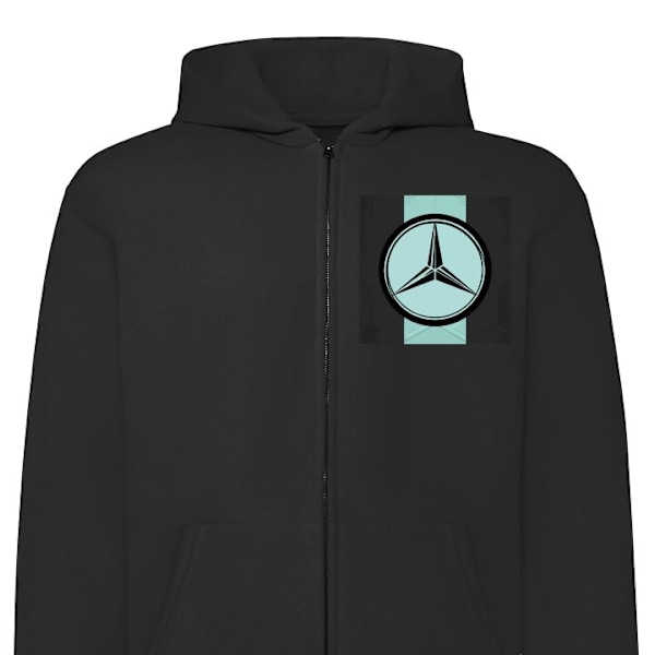 Zip-Hoodie | Huvtröja med Dragkedja för Vuxna Mercedes svart L
